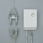 Гирлянда «Занавес» 1.5 × 1 м, IP20, прозрачная нить, 180 LED, свечение тёплое белое, 8 режимов, 220 В - Фото 4