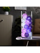 Гирлянда - нить, 5 м с насадками «Клубки лиловые», IP20, прозрачная нить, 20 LED, свечение белое, 220 В - фото 118556874 Гирлянда - нить, 5 м с насадками «Клубки лиловые», IP20, прозрачная нить, 20 LED, свечение белое, 220 В - фото 118556874