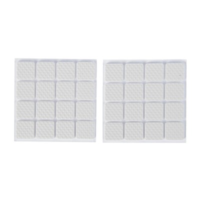 Накладка мебельная квадратная ТУНДРА, размер 18×18 мм, 32 шт., полимерная, белая