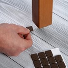 Накладка мебельная квадратная ТУНДРА, размер 18×18 мм, 32 шт., полимерная, коричневая - Фото 7