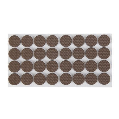 Накладка мебельная круглая ТУНДРА, d=18 мм, 32 шт., полимерная, коричневая