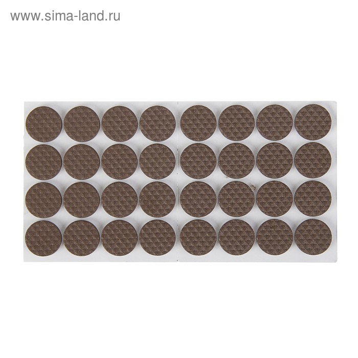 Накладка мебельная круглая ТУНДРА, d=18 мм, 32 шт., полимерная, коричневая - Фото 1