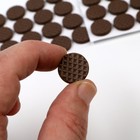 Накладка мебельная круглая ТУНДРА, d=18 мм, 32 шт., полимерная, коричневая - Фото 4