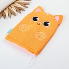 Мочалка детская для купания «Котик», варежка, из махры - Фото 2