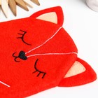 Мочалка детская для купания «Лисичка», варежка, из махры - Фото 2