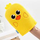 Мочалка детская для купания «Утёнок», варежка, из махры - Фото 3