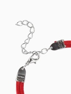 Браслет-оберег «Красная нить», талисман защиты, рука Хамса классическая, цвет чернёное серебро, 18 см - Фото 3