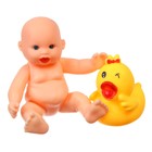 Набор резиновых игрушек для ванны «Малыш и его игрушки», с пищалкой, 3 шт, цвет МИКС, Крошка Я - фото 24230075