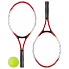Ракетки для большого тенниса ONLYTOP, детские, с мячом, набор 2 шт., цвет красный - фото 26554301