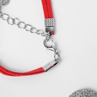 Браслет-оберег «Красная нить» талисман защиты, черепаха, цвет серебро, 18 см - Фото 3