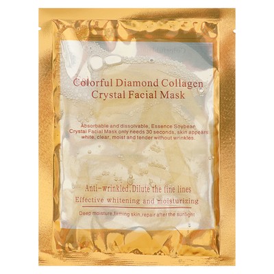 Гидрогелевая маска для лица Collagen Crystal «Коллаген и бриллиантовая пудра», антивозрастная, желтая, 60 г