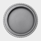 Форма для выпечки Доляна «Жаклин. Рифлёный круг», 24×5 см, съёмное дно, антипригарное покрытие, цвет чёрный - фото 4255723