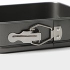 Набор форм для выпечки разъёмных Доляна «Элин. Квадрат», 3 предмета: 18/16/14 см, антипригарное покрытие, цвет чёрный - Фото 4