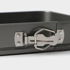 Набор форм для выпечки разъёмных Доляна «Элин. Квадрат», 3 предмета: 18/16/14 см, антипригарное покрытие, цвет чёрный - Фото 5