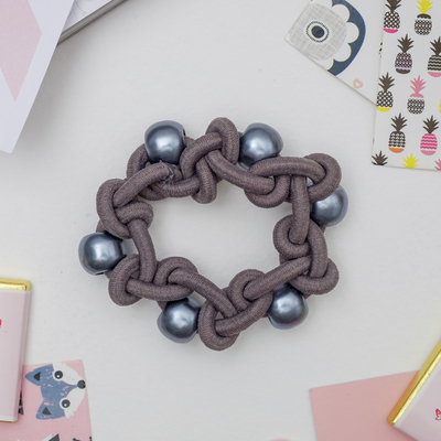 Резинка для волос "Паулина" микс серый чёрный