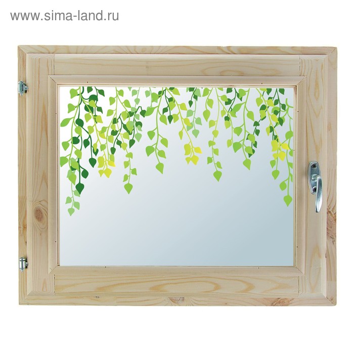 Окно, 40×60см, "Листочки", однокамерный стеклопакет - Фото 1