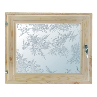 Окно, 40×60см, "Морозные узоры", однокамерный стеклопакет