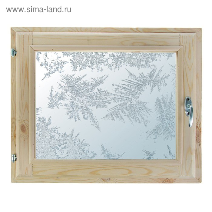 Окно, 40×60см, "Морозные узоры", однокамерный стеклопакет - Фото 1