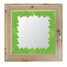 Окно 40х60 см, "Кленовые листья", однокамерный стеклопакет, хвоя - фото 299686413