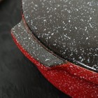 Сотейник "Красный мрамор" керамическая крышка 2,0 л, d=24 см - Фото 3