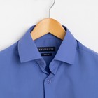 Сорочка приталенная мужская, цвет синий, размер 54-56, об. шеи 44 - Фото 2