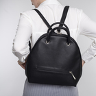 Рюкзак-сумка, отдел на молнии, наружный карман, цвет чёрный - Фото 2