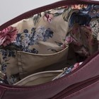 Сумка женская, отдел на молнии, 2 наружных кармана, длинный ремень, цвет бордовый - Фото 5