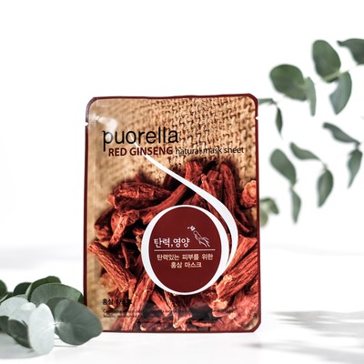 Маска для лица PUORELLA с экстрактом красного женьшеня