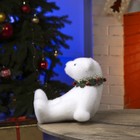 Светодиодная фигура «Мишка» 16×17×20 см, флок, батарейки CR2032×2 (не в комплекте), свечение тёплое белое - Фото 3