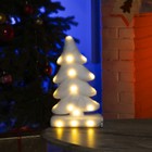 Фигура световая "Белая ёлочка", 18 LED, 20х25х12 см, фиксинг, от батар., Т/БЕЛЫЙ - фото 3721801