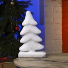 Светодиодная фигура «Ёлочка» 20×25×12 см, флок, батарейки CR2032×2 (не в комплекте), свечение тёплое белое - Фото 2