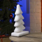 Светодиодная фигура «Ёлочка» 20×25×12 см, флок, батарейки CR2032×2 (не в комплекте), свечение тёплое белое - Фото 3