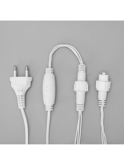 Гирлянда «Бахрома» 3×0.9 м, IP44, УМС, белая нить, 232 LED, свечение жёлтое, 220 В