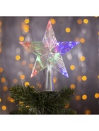 Светодиодная верхушка на ёлку «Звезда прозрачная», 15 см, 10 LED, 220 В, свечение RG/RB - Фото 4