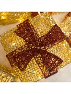 Светодиодная фигура «Подарки с красной лентой» 15, 20, 25, 30, 35, 40 см, текстиль, металл, 220 В, 8 режимов, свечение тёплое белое - Фото 8