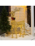 Светодиодная фигура «Олень золотистый» 70×120×30 см, металл, 220 В, свечение тёплое белое - Фото 6