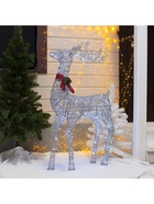 Светодиодная фигура «Олень серебристый» 70×120×30 см, металл, 220 В, свечение белое - Фото 6