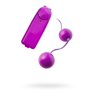 Вагинальные шарики с вибрацией Toyfa, ABS пластик, фиолетовые, 12,2 см