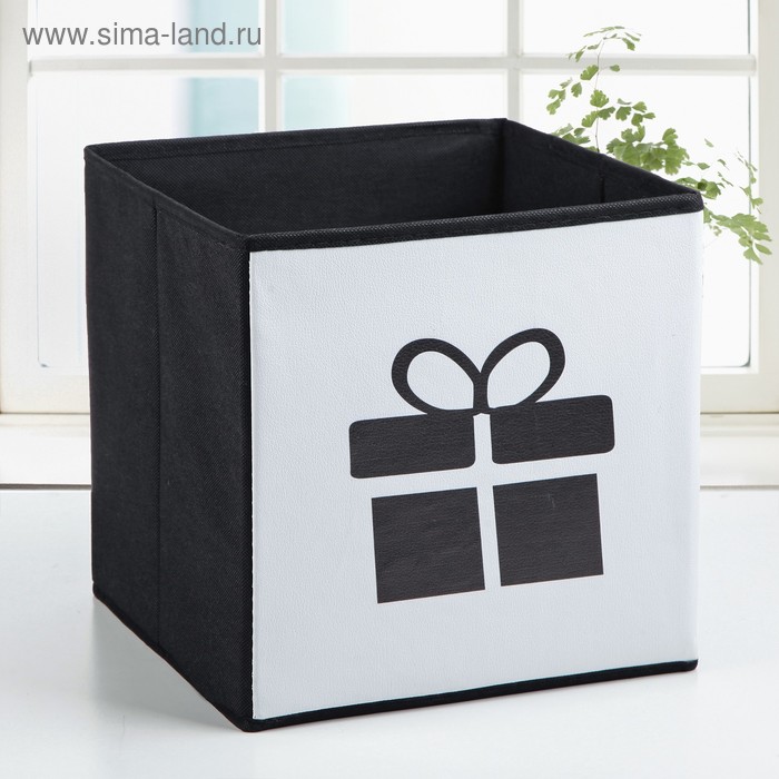 Короб стеллажный для хранения Доляна «Подарок», 26×26×25 см - Фото 1