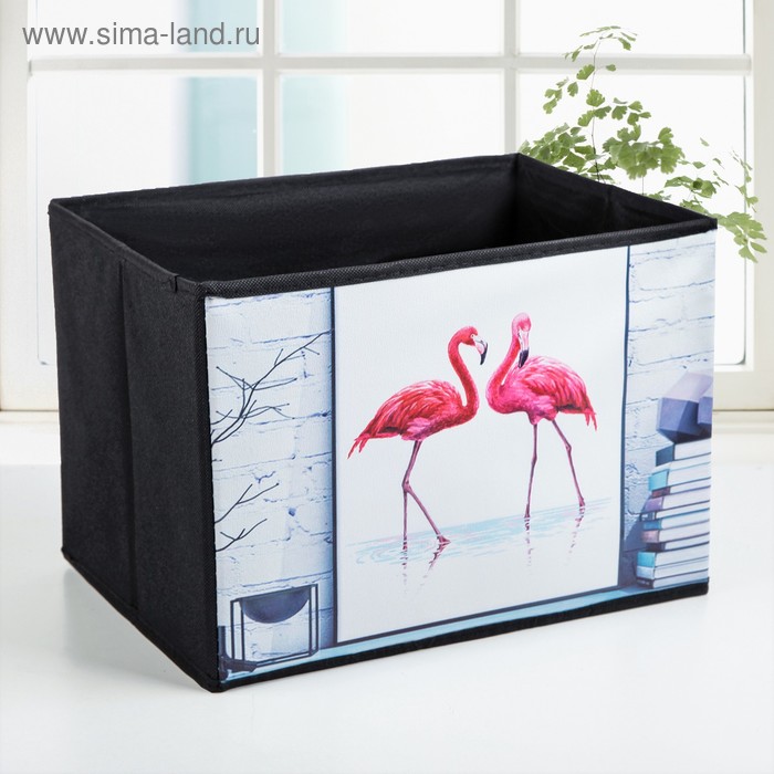 Короб стеллажный для хранения Доляна «Фламинго», 26×26×25 см - Фото 1