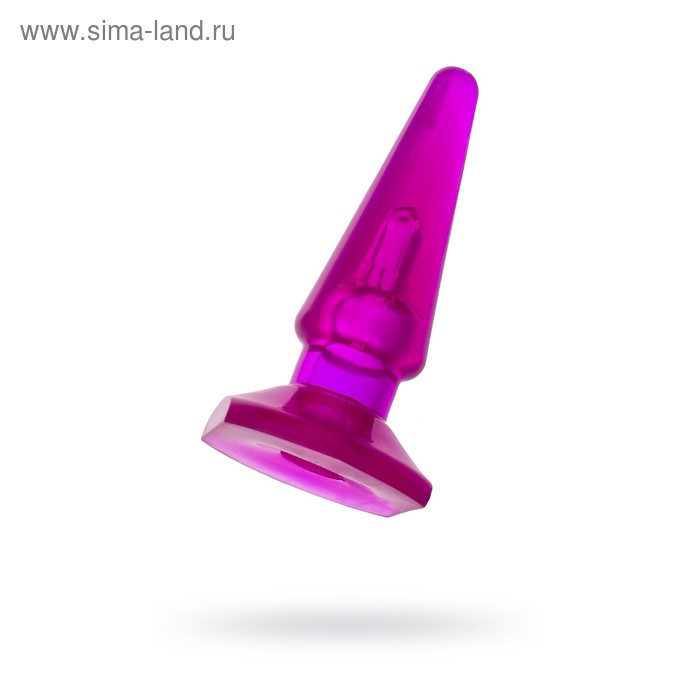 Анальная пробка Toyfa, ПВХ, фиолетовый, 9,5 см - Фото 1