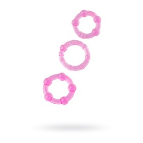 Набор колец Toyfa, PVC, цвет розовый