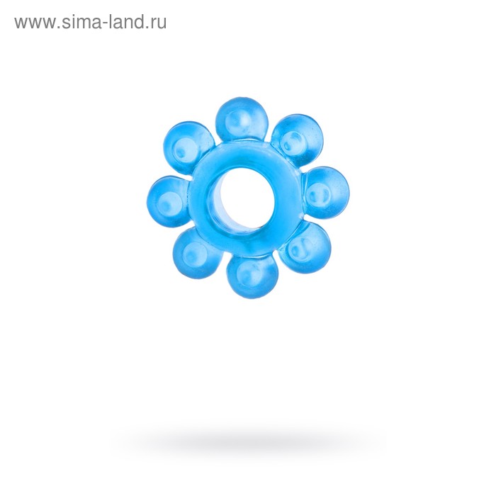 Эрекционное кольцо на пенис TOYFA, TPE, синий - Фото 1
