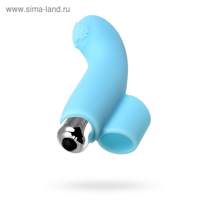 Вибронасадка на палец JOS DANKO для точки G, силикон, голубая, 9,5 см - Фото 1