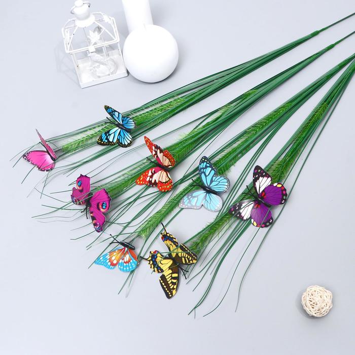 Декор «Травка с бабочками», h=64 см, МИКС - Фото 1