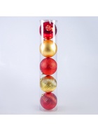 Ёлочные игрушки «Ассорти», набор 5 шт., d=15 см, красный/золотистый - Фото 3