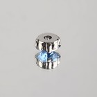 Стразы пришивные «Круг», в оправе , 10 × 10 мм, 20 шт, цвет голубой - Фото 3