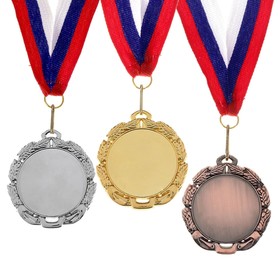 Медаль под нанесение, серебро, d=7 см
