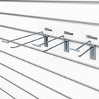 Крючок для экономпанелей с ценникодержателем, d=4.8 мм, L=15 см, цвет хром - Фото 2