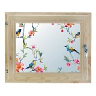 Окно 40х60 см, "Пташки", однокамерный стеклопакет, уплотнитель, хвоя - фото 298095188